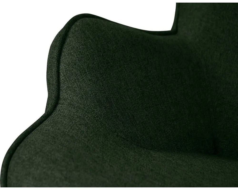 Tmavozelené kreslo s podnožkou Niko – Ropez