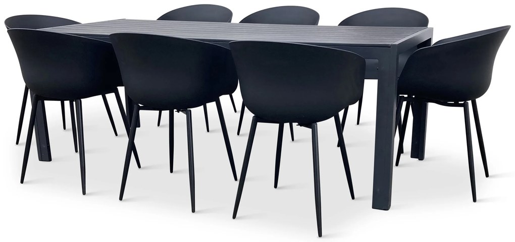 Záhradný jedálenský set Viking XL 190cm + 8x stolička Rikke