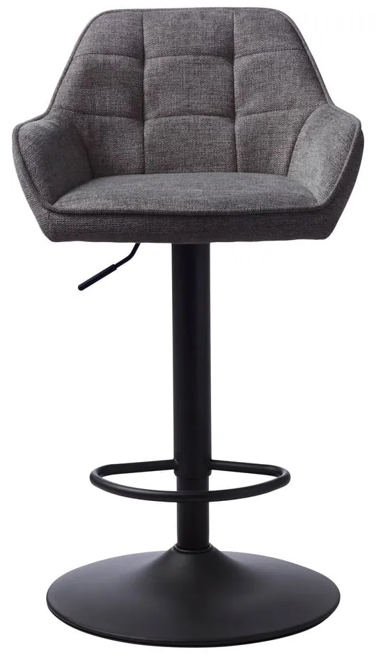 Tmavosivá barová stolička s nastaviteľnou výškou Nolan – Unique Furniture