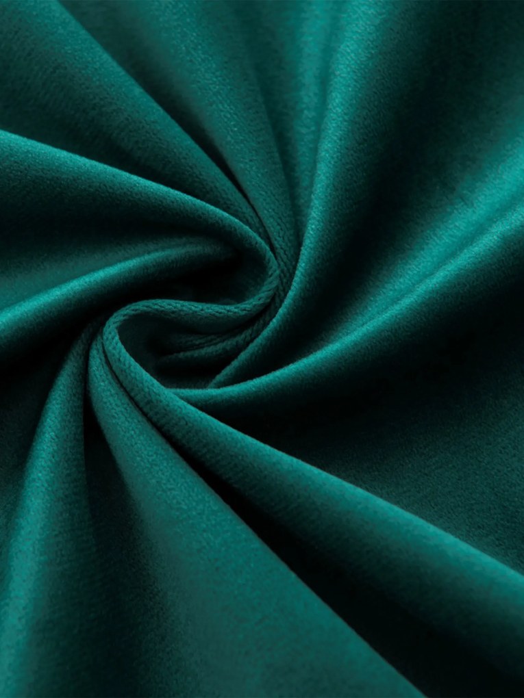 Zamatové zatemňovacie závesy Cesar petrolejové - 140 x 280 cm (2ks) - riasiaca stuha