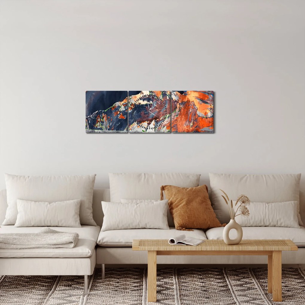 Obraz - Ilustrácia potníkov (s hodinami) (90x30 cm)
