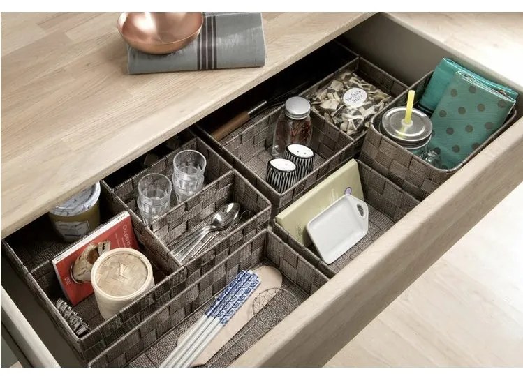 Úložný organizér Compactor TEX 12 x 12 x 7 cm, biela