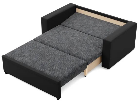 Dvojmiestna pohovka LUNA rozkladacia, tmavosivá / čierna
