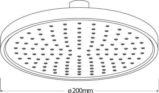 Aqualine - Hlavová sprcha pr. 20 cm matná čierna
