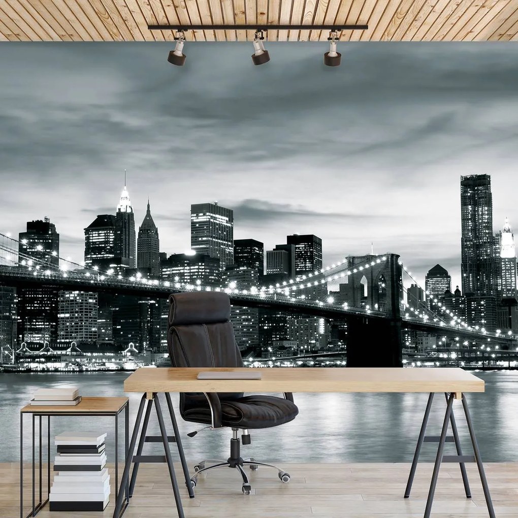 Fototapeta - New York a Brooklynský most (254x184 cm)