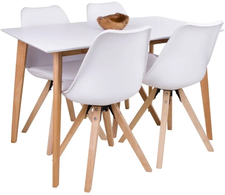 Jedálenský stôl s bielou doskou Bonami Essentials Vojens, 120 x 70 cm