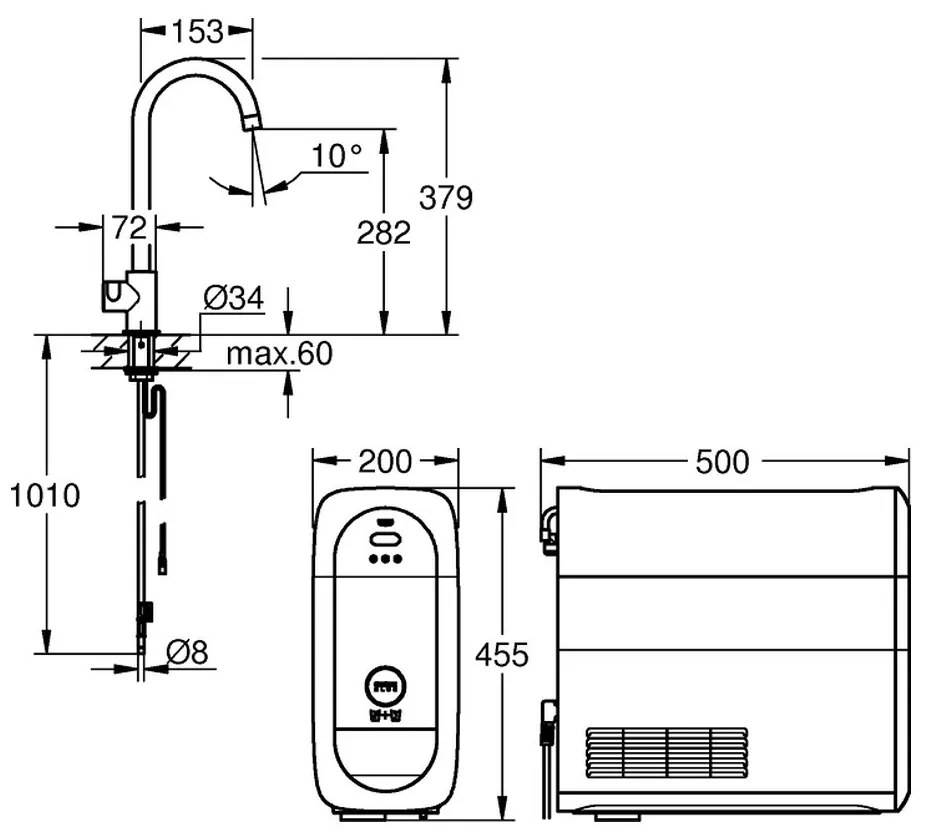 GROHE Blue Home - Štartovacia sada Mono, supersteel 31498DC1