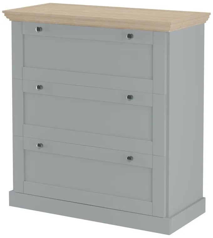 Sivá vysoká komoda 75x80 cm Binz – Støraa