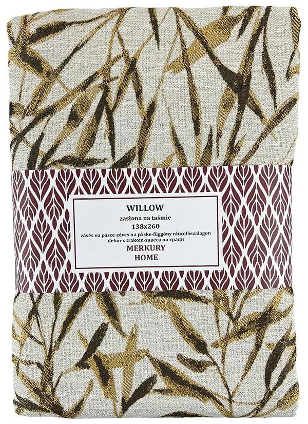 Záves na páske Willow horčicový  138x260