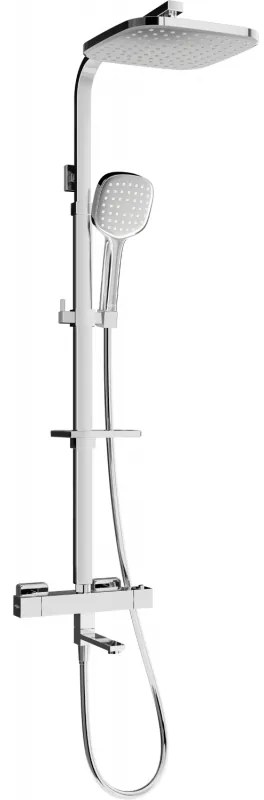 Mexen - CQ33 vaňovo-sprchový set s termostatickou batériou Cube, chrómová, 779103395-00