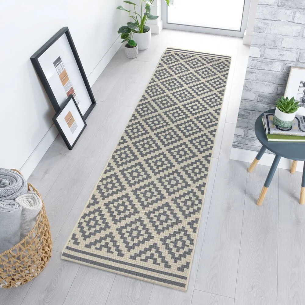 Flair Rugs koberce DOPREDAJ: 120x170 cm Kusový koberec Florence Alfresco Moretti Beige/Anthracite – na von aj na doma - 120x170 cm