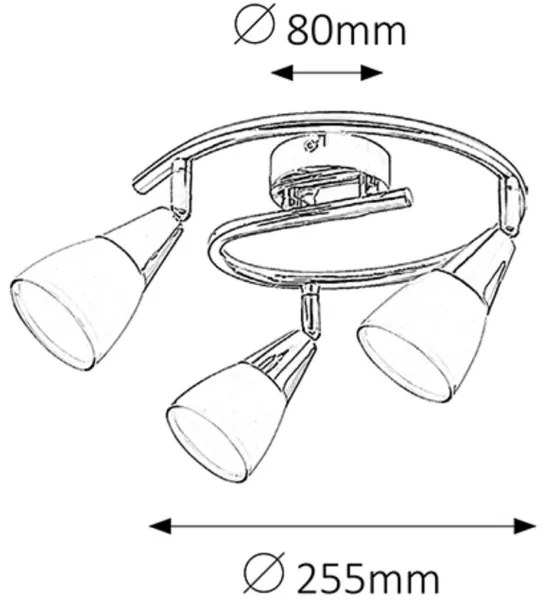 Rabalux 6769 - Bodové svietidlo NICOLETTE 3xE14/40W/230V