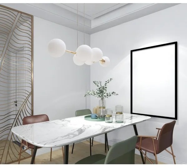 Luster na lanku FIRA 5xE27/60W/230V zlatá