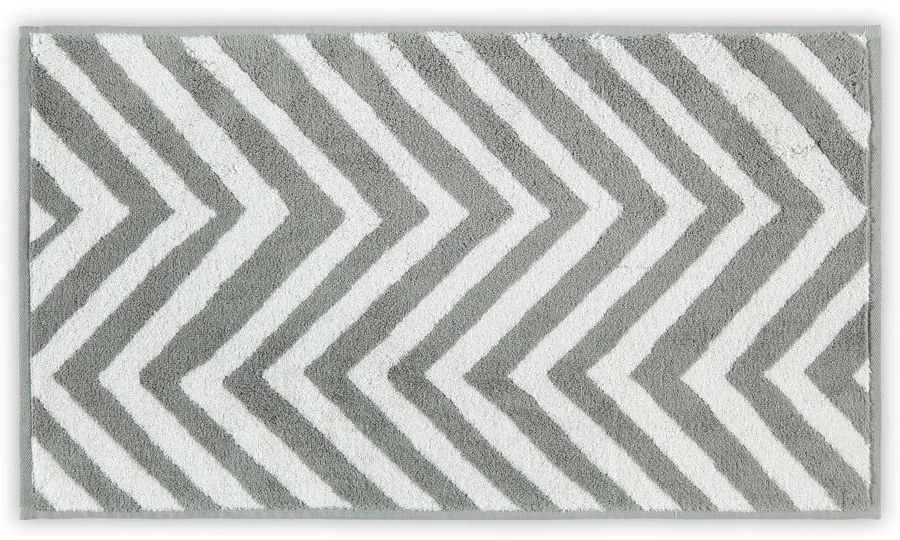 Bielo-sivý bavlnený uterák 33x33 cm Chevron – Foutastic