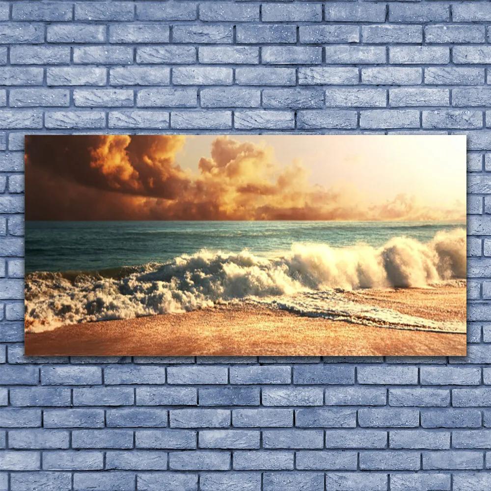 Obraz plexi Oceán pláž vlny krajina 120x60 cm