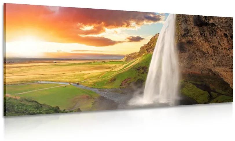 Obraz majestátny vodopád na Islande Varianta: 100x50