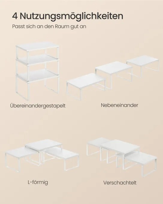 Set 3 kuchynských políc KCS220W01