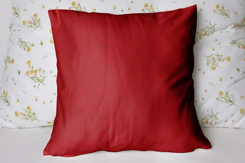 Polášek Jednofarebná obliečka na vankúš Jersey - Zelená | 50 x 50 cm