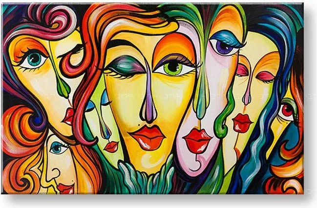 Maľovaný obraz na stenu ŽENY 1 dielny YOBAM009E1