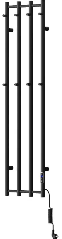 Mexen Pino, elektrické vykurovacie teleso s vešiakmi na uteráky 1405x347 mm, 250 W, čierna, W301-1405-347-00-70