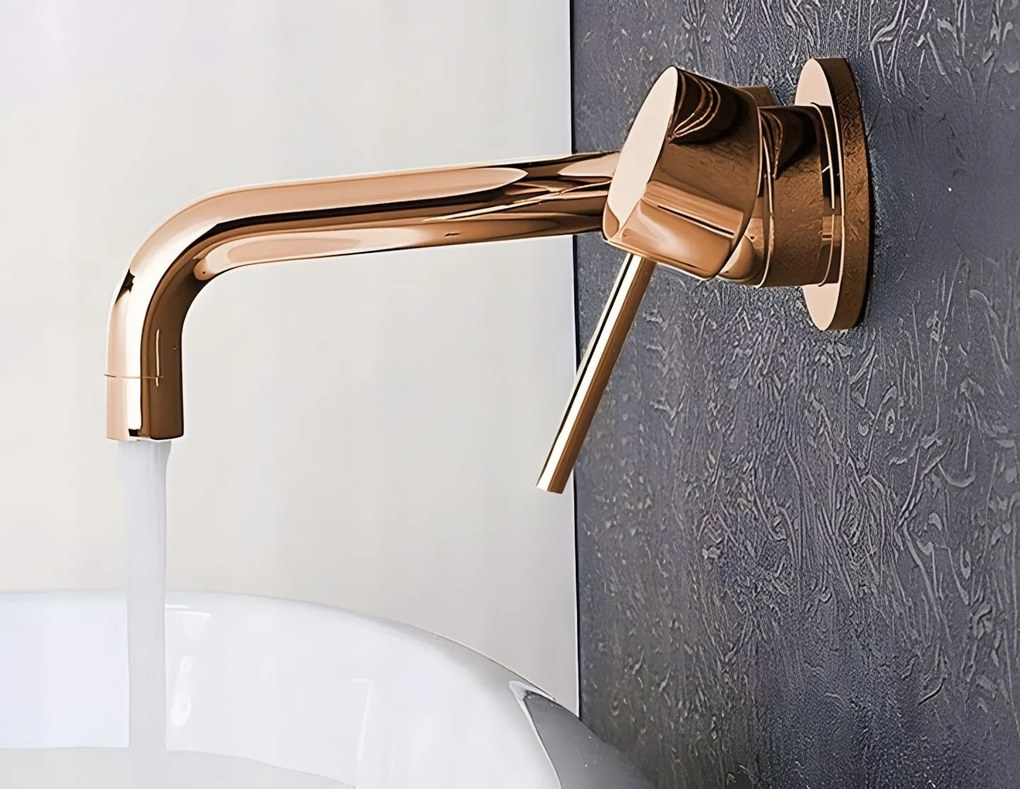 Rea Lungo, podomietková umývadlová batéria, iBox, ružové-zlato, REA-B8548