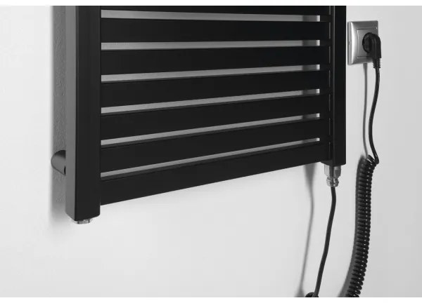Aqualine - Kúpeľňový elektrický radiátor TONDI-E 300W/230V 97 cm matná čierna