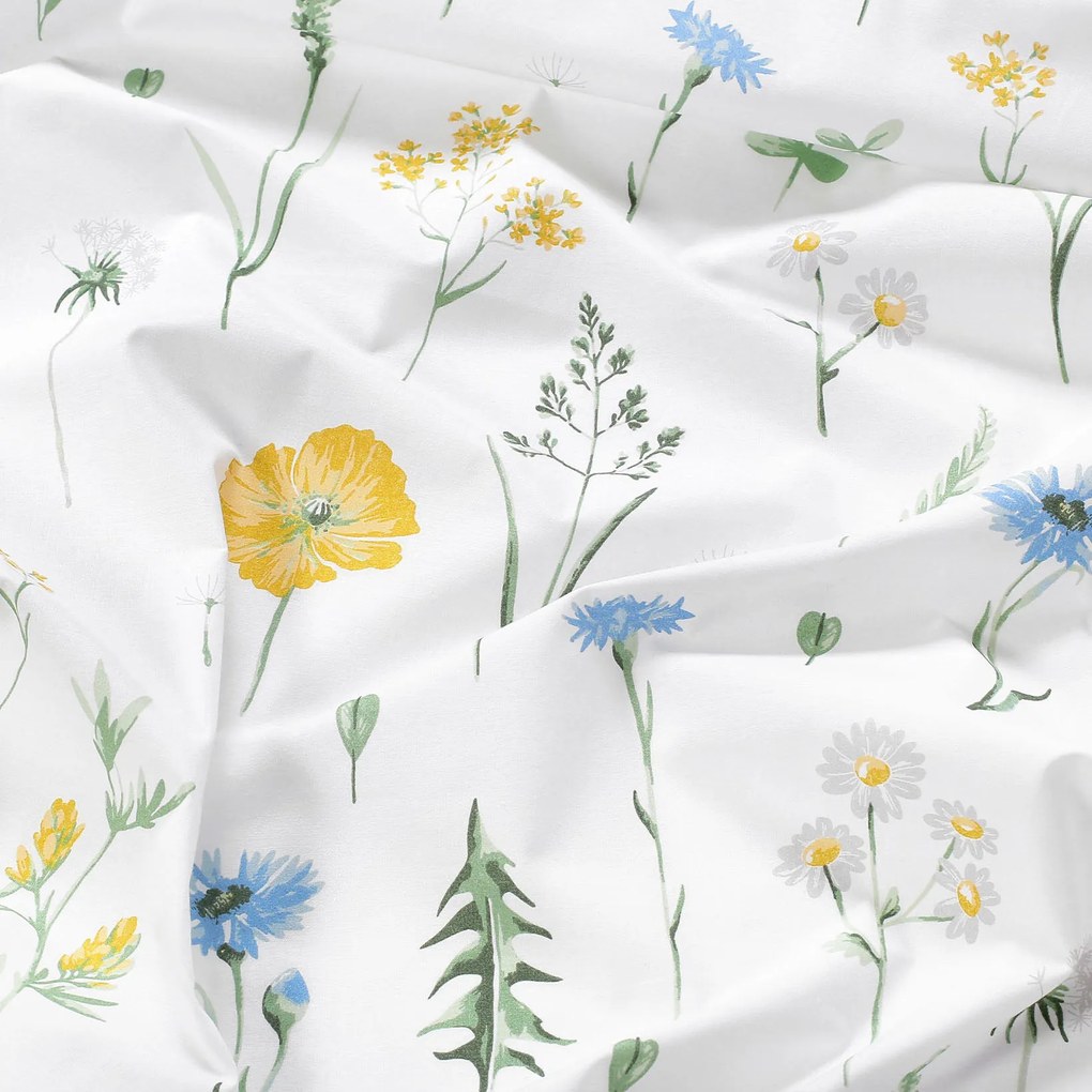 Goldea bavlnené posteľné obliečky - slovenská lúka 240 x 220 a 2ks 70 x 90 cm