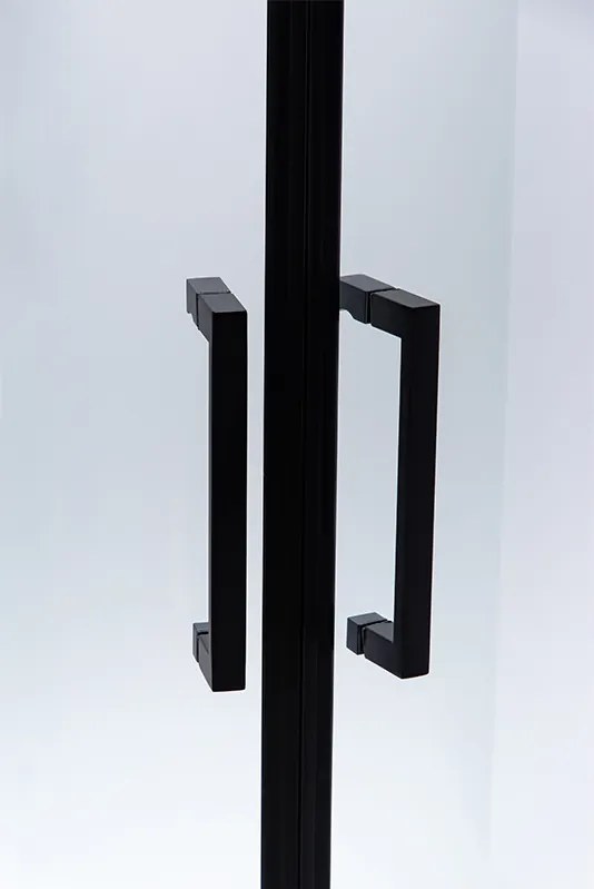 BPS-koupelny Štvrťkruhový sprchový kút HYD-RK01B 90x90 cm čierna/transparent + vanička HYD-RSV-SXL01B biela