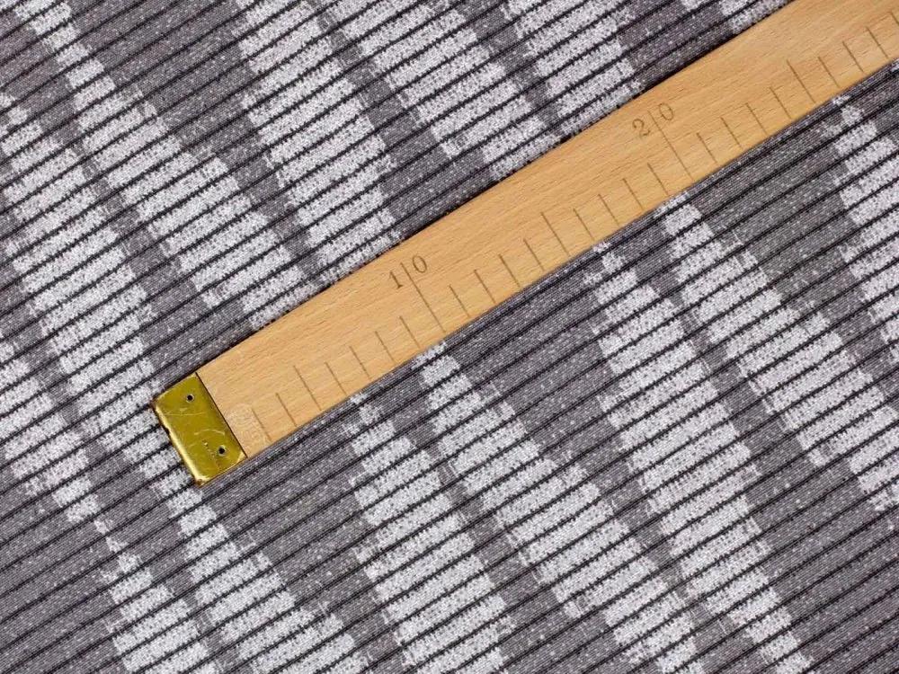 Biante Dekoračný štvorcový obrus Leona LN-047 Svetlo sivé obrazce a pásiky 100x100 cm