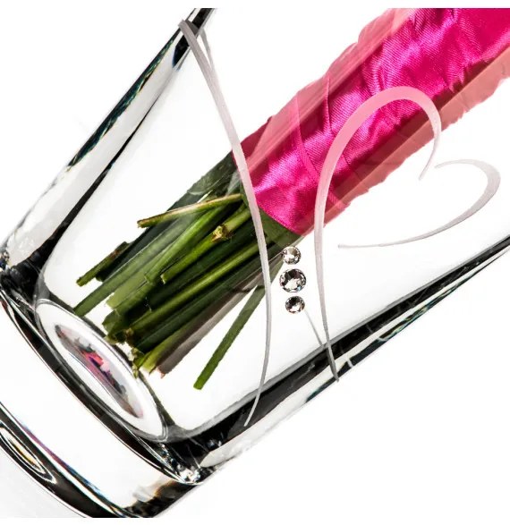 Diamante krištáľová váza Romance s kamienkami Swarovski 25 cm