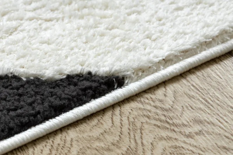 Dywany Łuszczów, Kusový koberec Mode 8631 geometric cream/black, 180x270, čiernobiela, kancelária