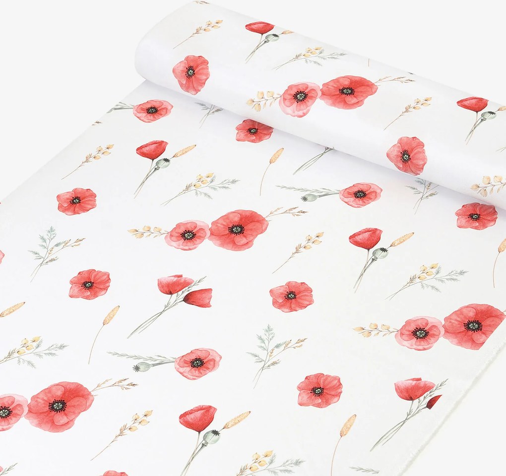 Goldea teflónová látka na obrusy - vlčie maky 160 cm