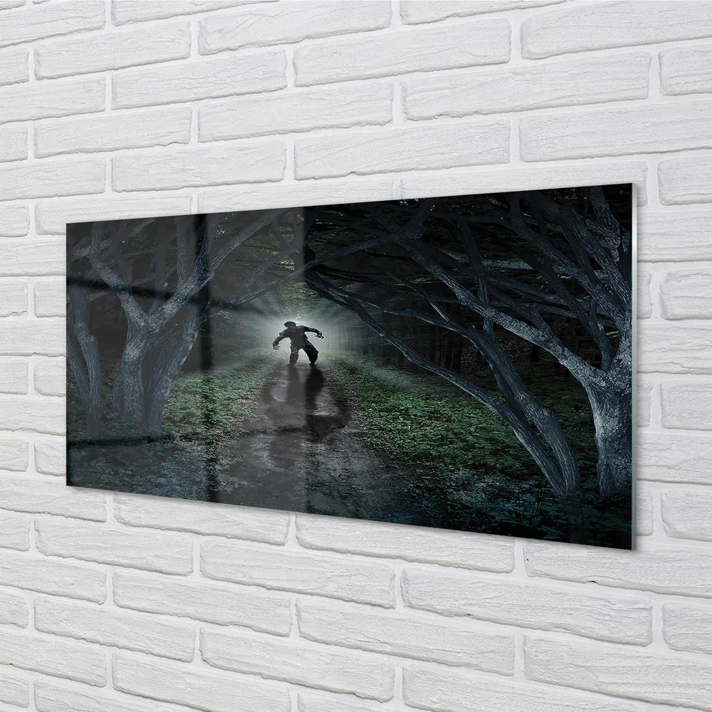 Obraz plexi Strom formu temného lesa 125x50 cm