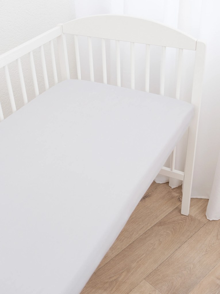 Jersey plachta do postieľky Classic 70 x 140 cm – svetlo sivá