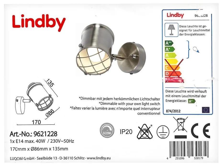 Lindby Lindby - LED Stmievateľné nástenné svietidlo EBBI 1xE14/5W/230V LW0279
