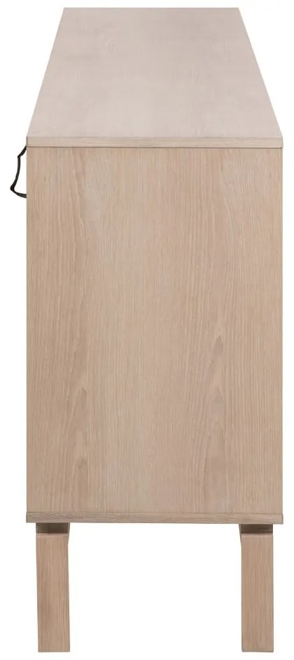 Nízka komoda v dekore duba v prírodnej farbe 180x80 cm Linley – Actona