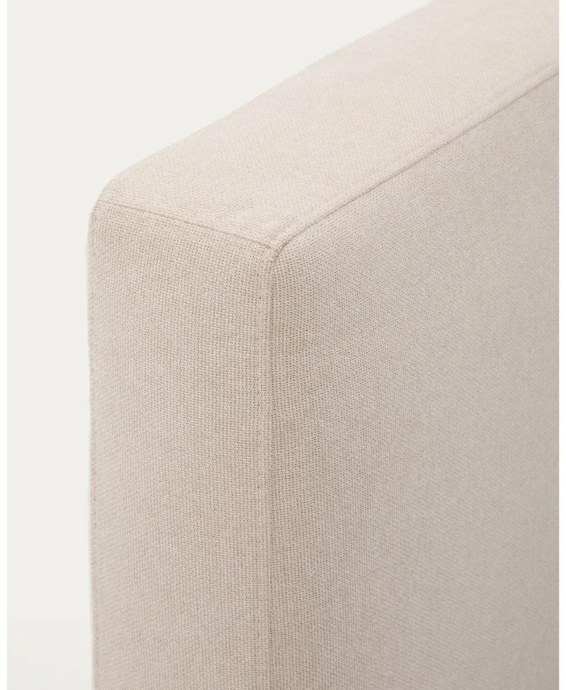 Béžová čalúnená jednolôžková posteľ bez roštu 90x200 cm Blok – Kave Home