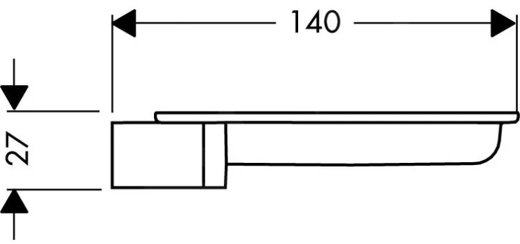 Hansgrohe Casetta, miska na mydlo, číra, HAN-28684000