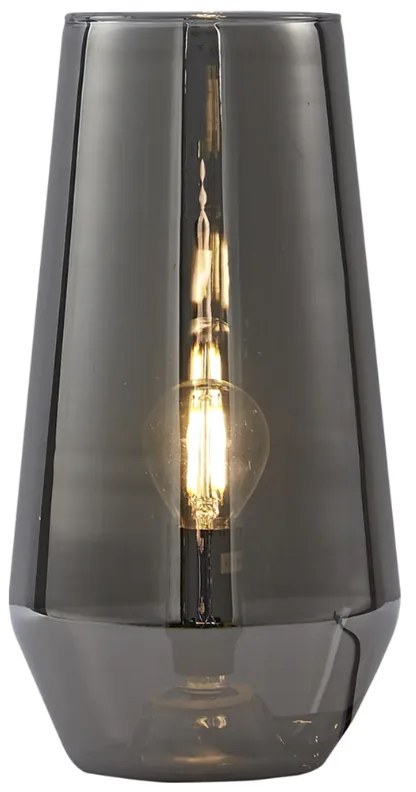 Stolová lampa LEO, dymové sklo