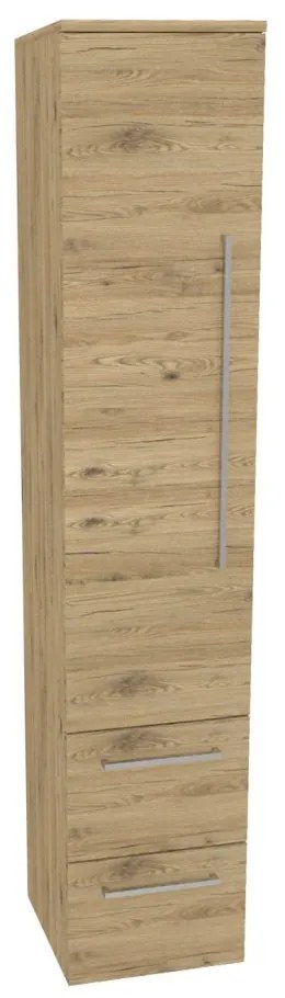 Mereo, Mereo Bino, kúpeľňová skrinka vysoká 163 cm, ľavá, Multidecor, Dub San remo sand, MER-CN697DSAN