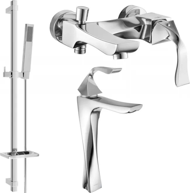 Mexen Estrella DQ02 vaňová súprava, chróm - 72313DQ02-00