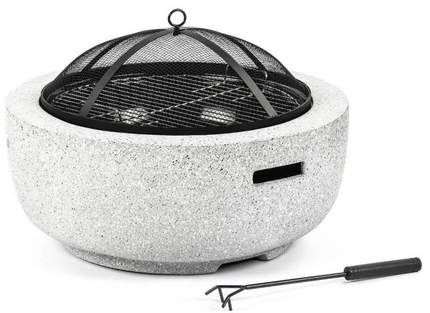 Fieldmann - Prenosné ohnisko na drevo s roštom biela