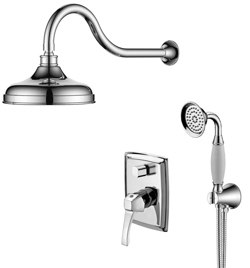 Sapho, DREAMART podomietkový sprchový set s pákovou batériou, 2 výstupy, chróm, DA042-21