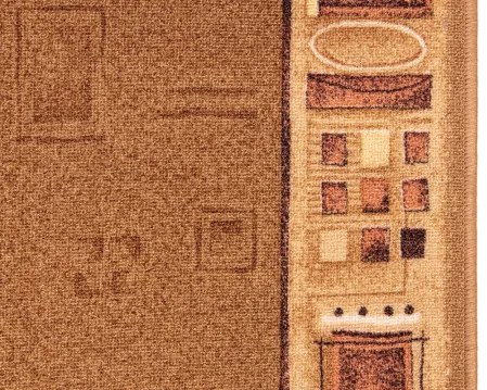 Koberce Breno Behúň JENA 35, šíře role 100 cm, hnedá, viacfarebná