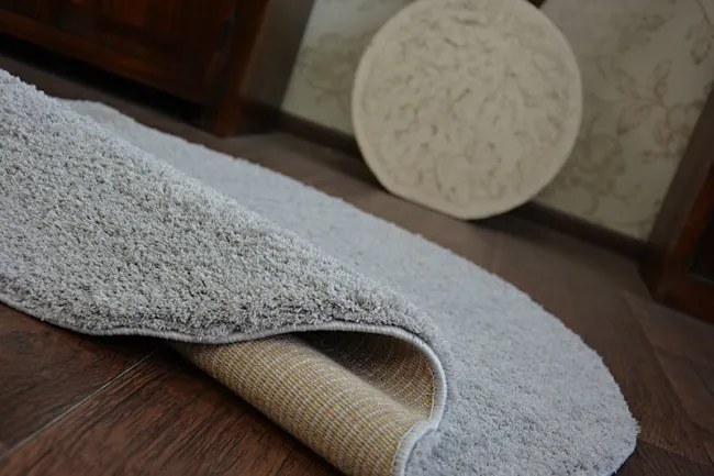 Koberec Micro fiber soft shaggy strieborný