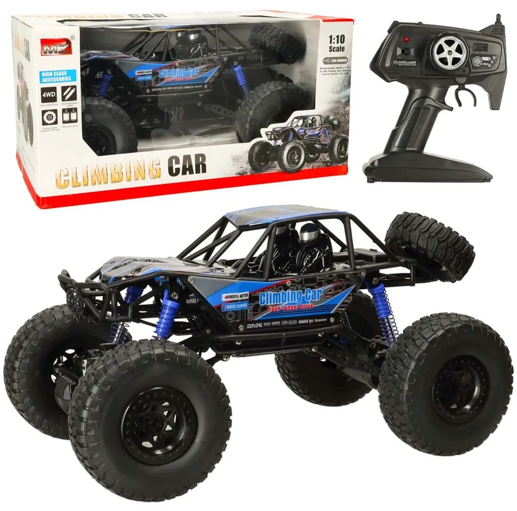 KIK RC Crawler Climbing Car 1:10 4WD, diaľkovo ovládané terénne auto, modré