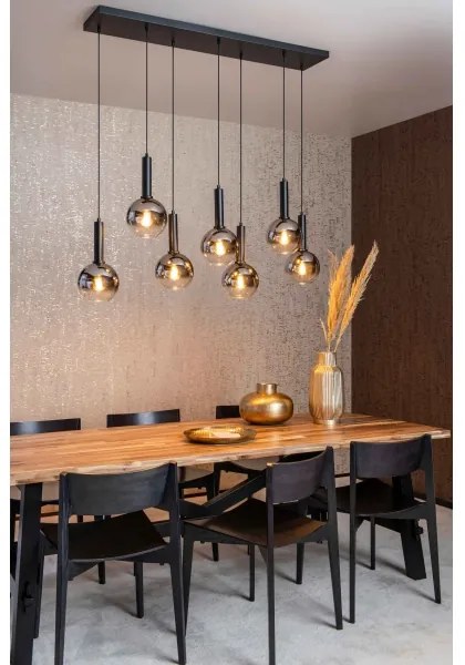 Lucide 45402/07/30 - Luster na lanku MARIUS 7xE27/40W/230V čierna