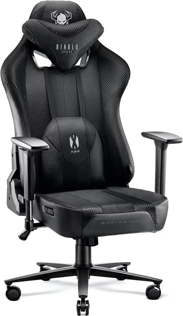 Diablo Chairs - Herné kreslo Diablo X-Player 2.0 King: Čierno-čierne