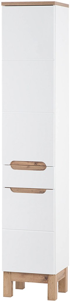 Kúpeľňová stojaca skrinka BALI biela - vysoká