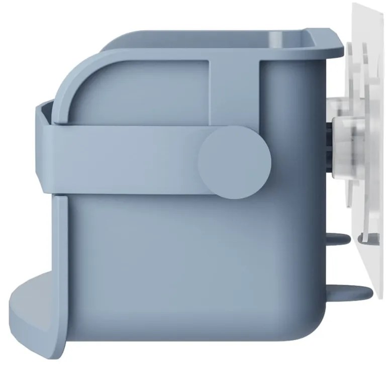 Modrá kúpeľňová polička z recyklovaného plastu bez vŕtania Flex – Umbra